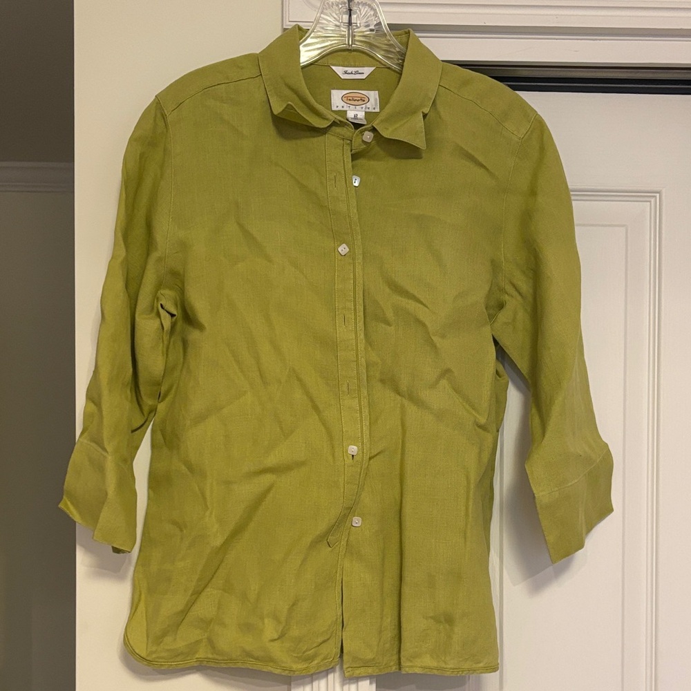 Talbots Olive Green Blouse